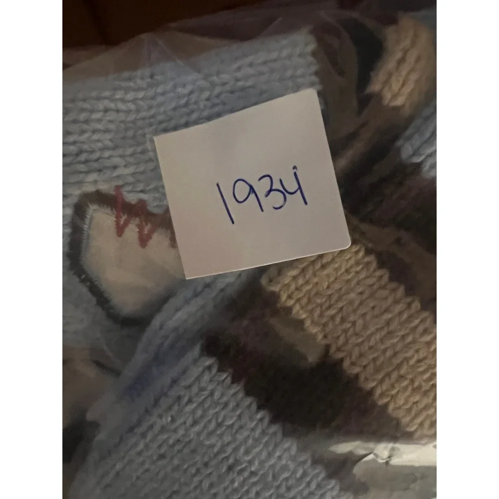 VTG Y2K Carter's Varsity Zip Sweater NB Football Patch Cardigan Baseball Sports